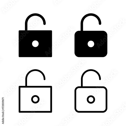 Unlock icon vector illustration. Unlock sign and symbol. unlocked padlock icon