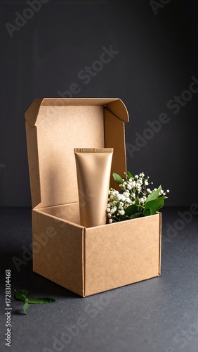 A beautifully arranged box filled with vibrant, fresh flowers in various colors, showcasing roses, daisies, and lilies, perfect for gifting or decoration.