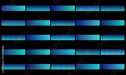 Gradient blue rectangles on black background