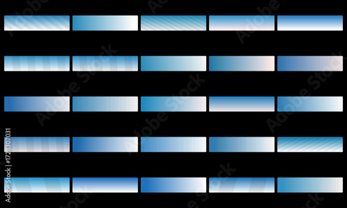 Gradient blue rectangles on black background