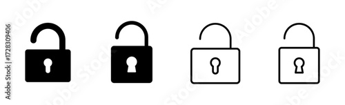 Lock icon set. Padlock icon vector. Encryption icon. Security symbol