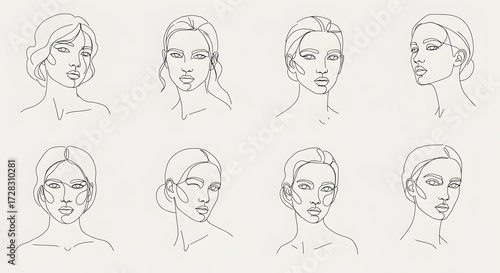 Abstract female portraits