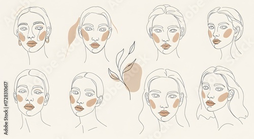 Abstract female portraits