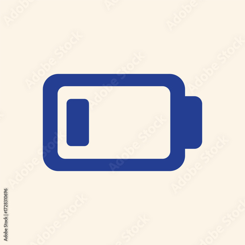Low battery indicator graphic symbolizing depleted energy and urgent need for recharge in modern technology concepts