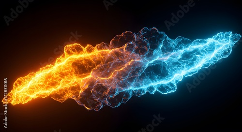 Abstract fire and ice design