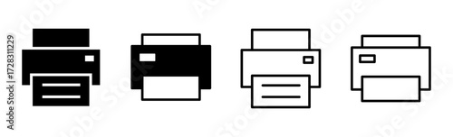 Print icon set. printer icon vector.