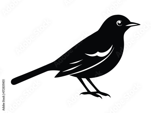 thrush vector icon in bold style on black color and white background.