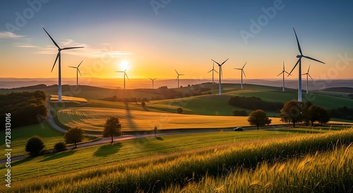 Sunrise Wind Farm Landscape.