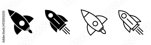 Rocket icon set. Startup icon vector.