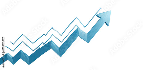 Ascending light-blue graphic design