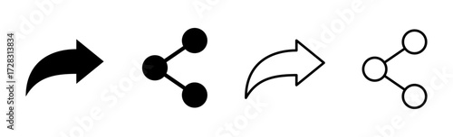 Share icon set. Sharing vector icon