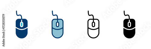 Computer Mouse Icon vector isolated on white background. Computer mouse vector icon