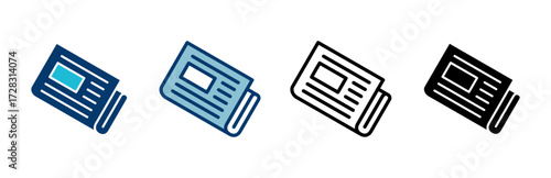 Newspaper icon vector isolated on white background. news paper icon vector