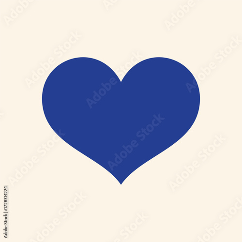 Vibrant blue heart symbol radiates love and connection, perfect for celebrating relationships and positive emotions