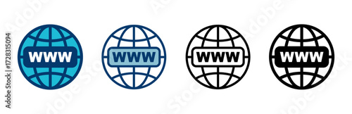 Web icon vector isolated on white background. Website vector icon. Internet world vector