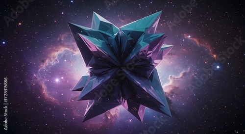 Abstract geometric crystal in space