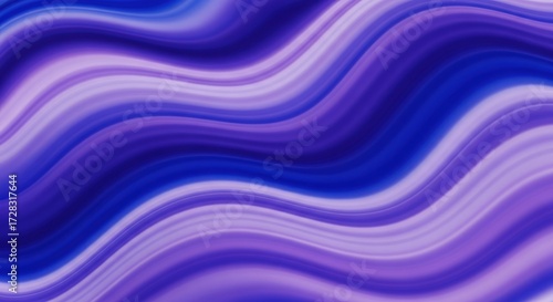 Abstract purple and blue wavy lines on a white background