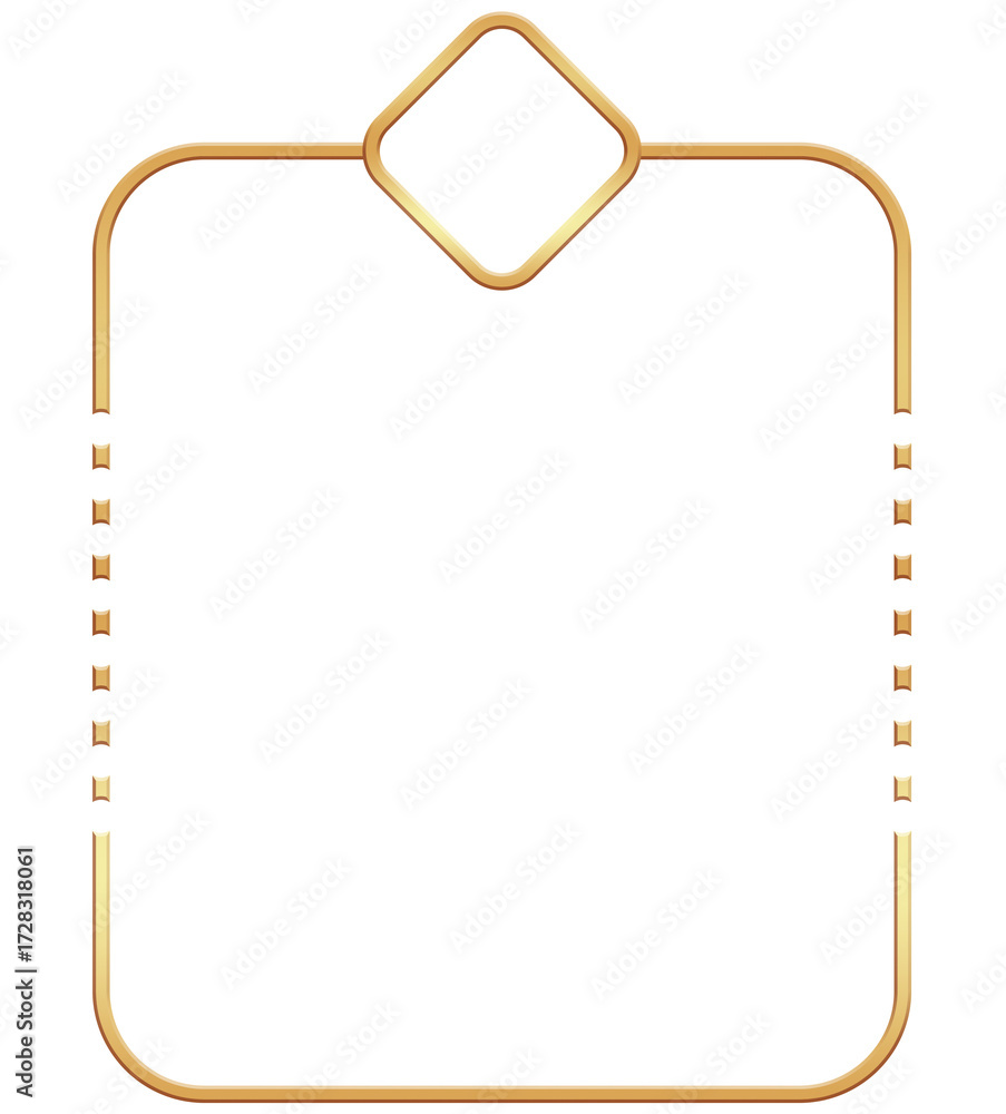 Fototapeta premium Gold Text Box. Gold Frame. 