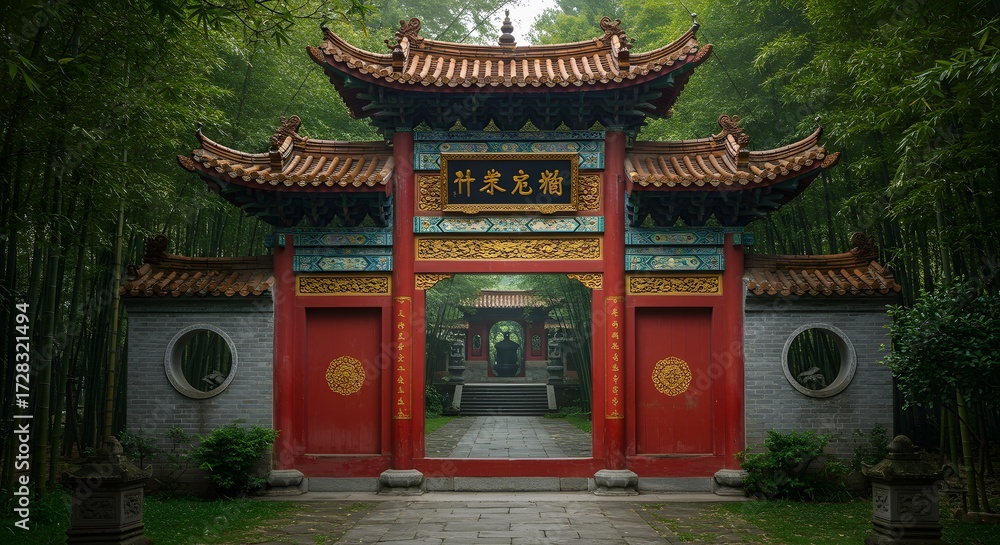 Fototapeta premium Traditional asian gate entrance
