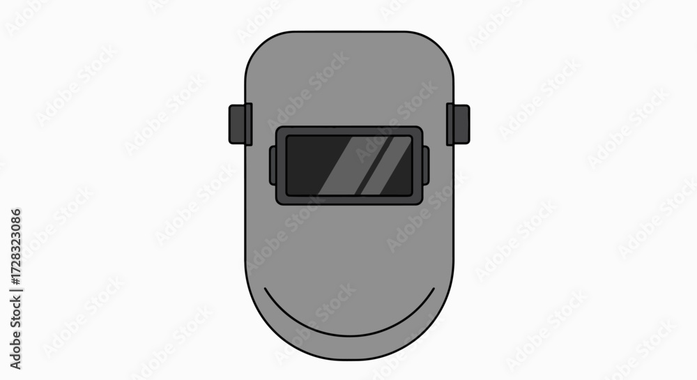 Obraz premium Modern Industrial Welding Helmet Icon – Essential Safety Gear for Metalwork & Construction