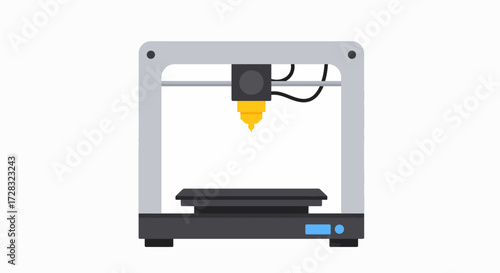 Flat Design 3D Printer for Creative Manufacturing & Rapid Prototyping