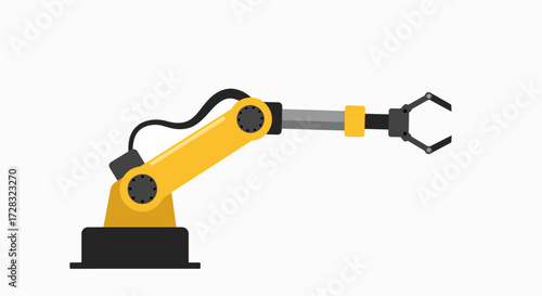 Modern Industrial Robotic Arm with Gripper: Symbol of Automated Manufacturing