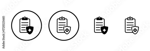 Medical insurance icon logo design. health insurance sign and symbol
