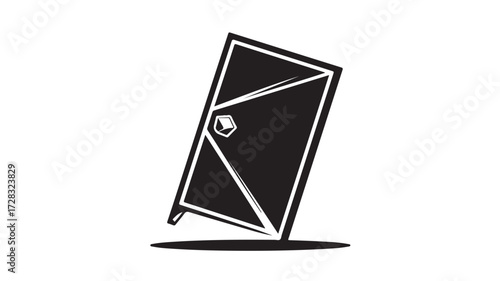 Sleek modern black envelope graphic with a clean geometric design, perfect for urgent communications and professional correspondence, conveying efficiency and sophistication.