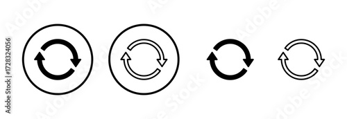 Refresh icon logo design. Reload sign and symbol. Update icon.