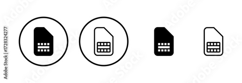Sim card icon logo design. dual sim card sign and symbol