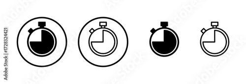 Stopwatch icon logo design. Timer sign and symbol. Countdown icon. Period of time