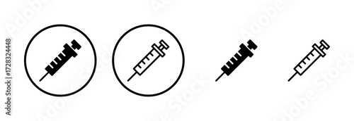 Syringe icon logo design. injection sign and symbol.vaccine icon