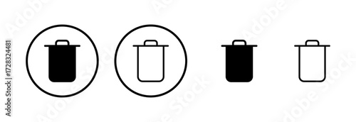 Trash icon logo design. trash can icon. delete sign and symbol.