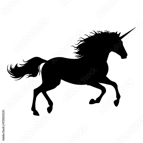 Unicorn vector silhouette