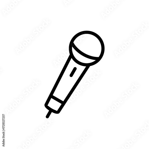 Microphone icon symbol for apps and websites. karaoke sign and symbol