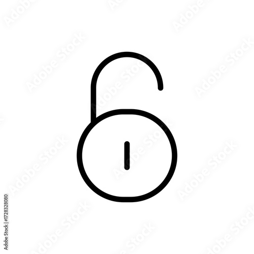 Unlock icon symbol for apps and websites. Unlock sign and symbol. unlocked padlock icon