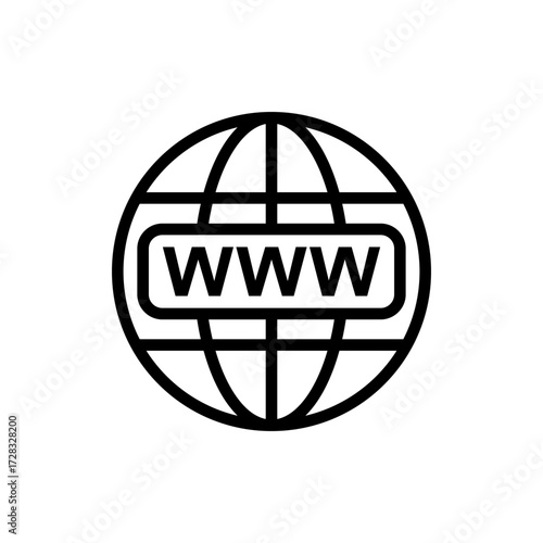 Web icon symbol for apps and websites. go to web sign and symbol. web click icon. Global search icon