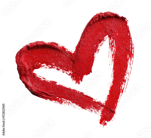 Red lipstick heart shape