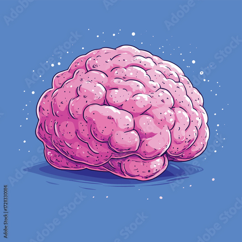 Hirntumor isoliert , vector style simple color