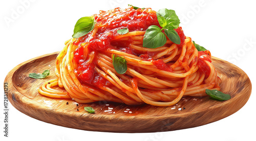 Pasta dish with tomato sauce (1)
