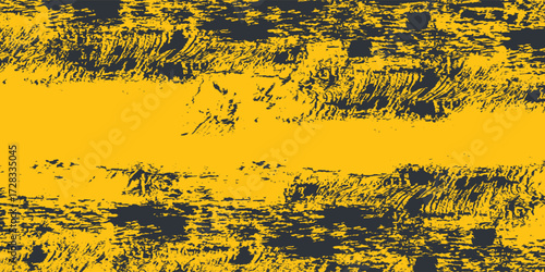 Vector yellow-gray frame. Sports design on a dark background in grunge style. Illustration for sports, athletics, workout, art