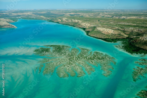 Aerial view of the Buccaneer Archipelago between One Arm Point and the Horizontal Falls - Dampier Peninsula, WA, Australia