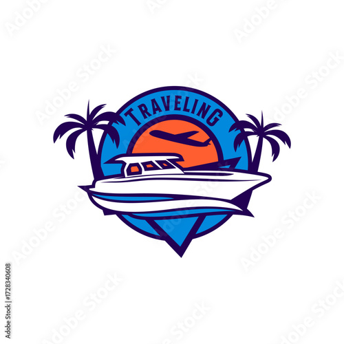 Modern Color Agency Travel Check Business Logo. Transport, Logistics Delivery Logo Design