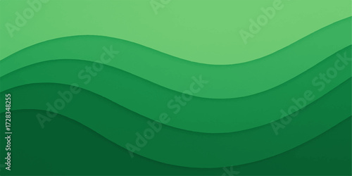 Abstract green wave background illustration with light texture and flowing lines for an eco-friendly vector art design pattern