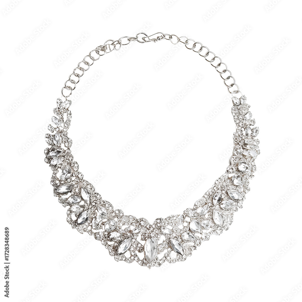 Obraz premium Elegant, beaded necklace. A diamond-like, ornamentation