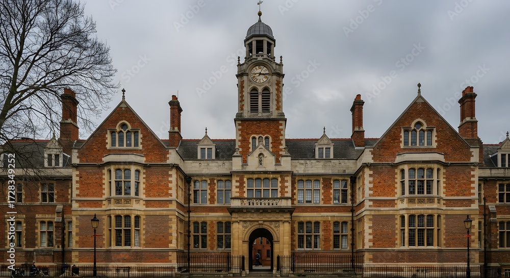 Fototapeta premium Historic brick building exterior