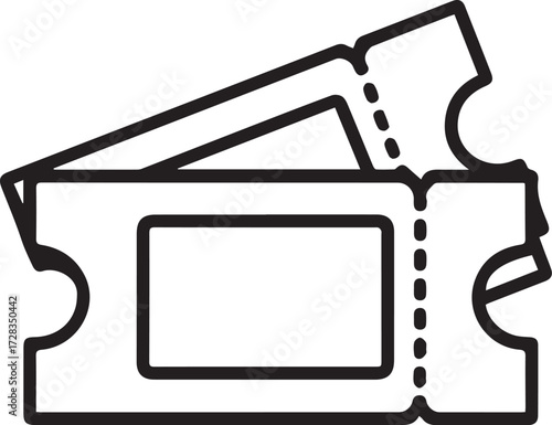 Vector art of two tickets icon