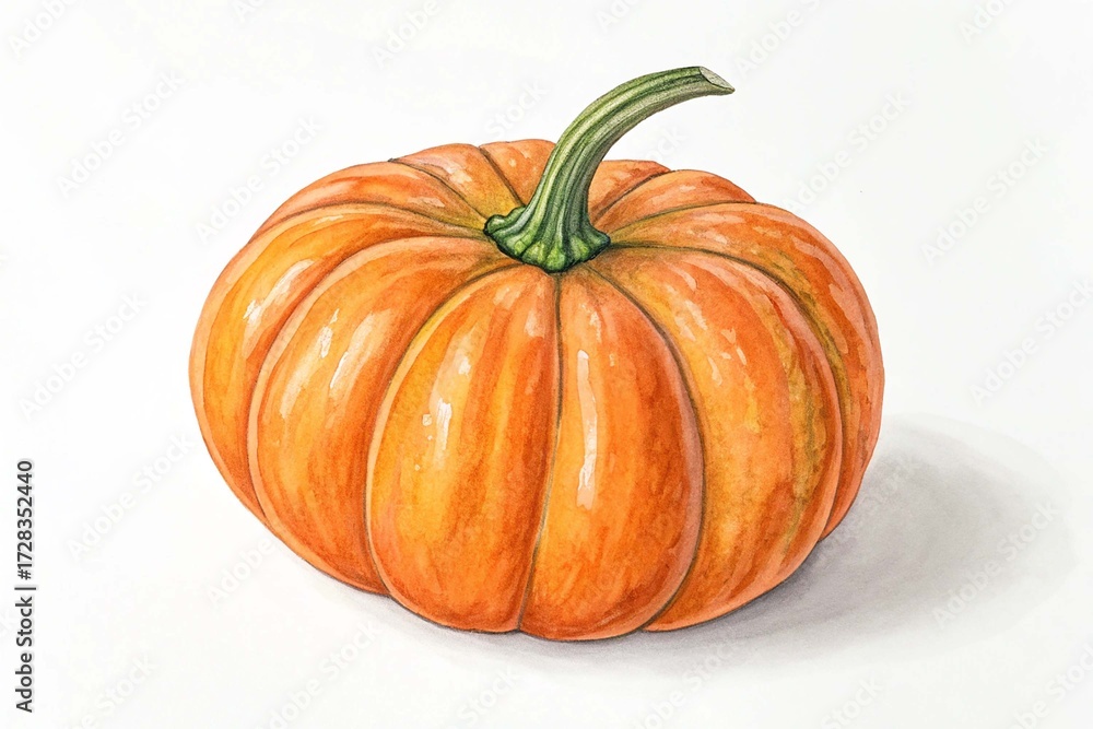 Obraz premium Fresh pumpkin on white background