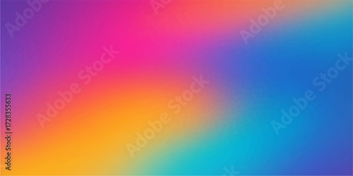 Bright rainbow spectrum gradient vector design with colorful blurred texture and abstract lines