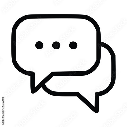 Chat Bubble with Dots Communication Icon Vector